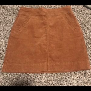 Loft Brown Corduroy Skirt